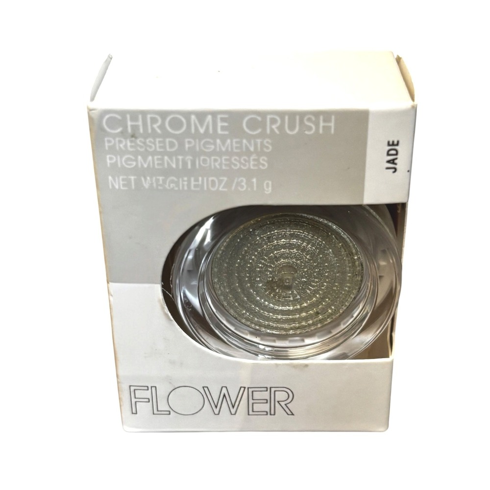 Flower Beauty Chrome Crush Pressed Pigment Eyeshadow Jade Green Metallic NEW